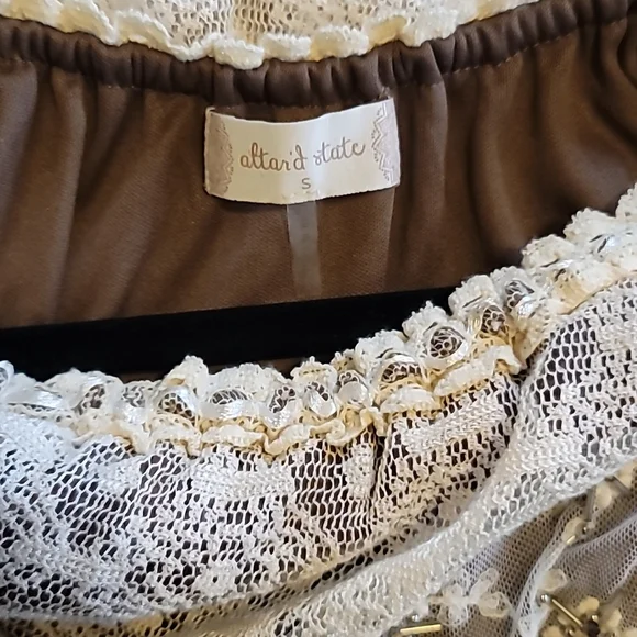 Small Altar'd State Sleeveless Dress with lace neck and shoulder cover - Picture 7 of 7